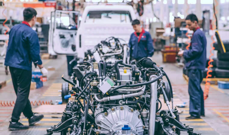 Automobile factory assemble line