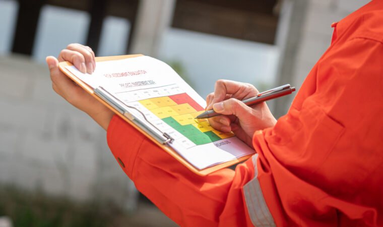 Project engineer is rating on risk assessment.